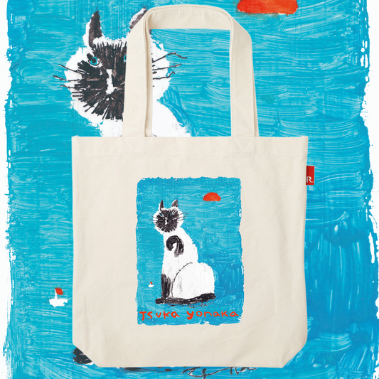 夜中つか×ROOTOTE / みなとまちのねこトート / 000601 (ホワイト)