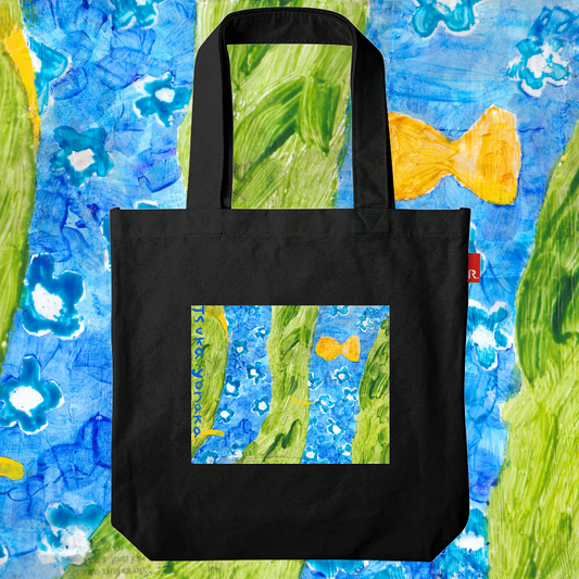 夜中つか×ROOTOTE / ごきげんなちょうトート/ 000604(ブラック)