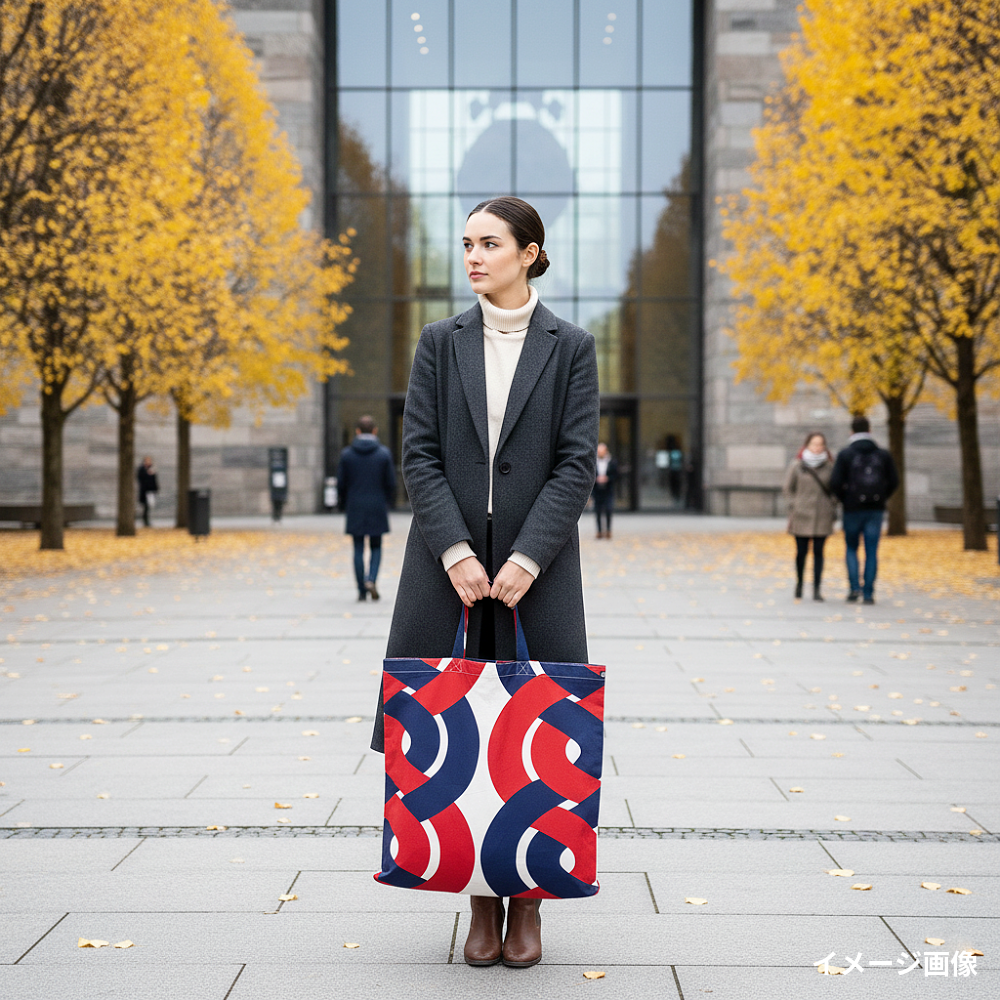 NORDISKA TYGER × ROOTOTE / "Susanne Grundell" DUBBELFLÄTAN TOTE Red / 644307