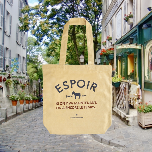 Recycled cotton tote bag "ESPOIR" / 108606
