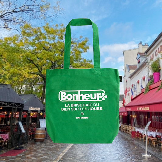 Recycled cotton tote bag "Bonheur" / 108605