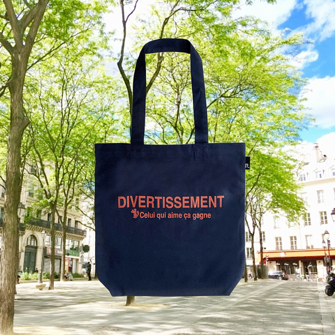 リサイクルコットン トートバッグ "DIVERTISSEMENT" / 108603