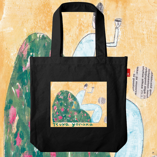 Yonachutsuka x ROOTOTE / Mountain Leaning Tote Bag / 000801 (Black)