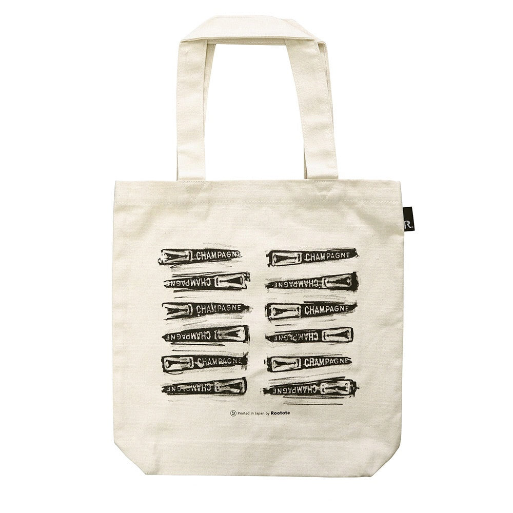 TALL Printed in Japan / CANVAS TOTE BAG "CHAMPAGNE" / 188105