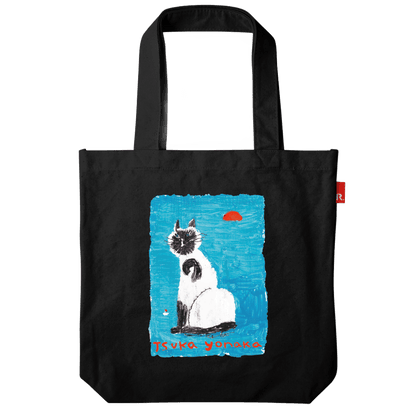 夜中つか×ROOTOTE / みなとまちのねこトート / 000602(ブラック)