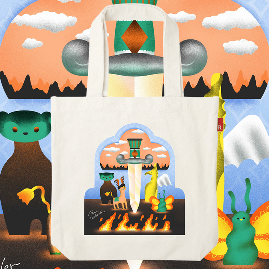 ROOTOTE meets 10 SENSE / Ran Kobayashi "Cute Warrior Tote Bag" / 001505
