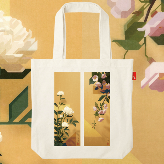 ROOTOTE meets 10 SENSE / Rokkakudo DADA "Peony - Mountain Cherry Blossom Tote Bag" / 001601