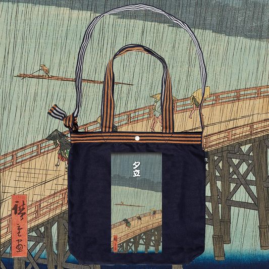 MAEKAKE Series / 浮世絵 : 夕立トートバッグ / 064104