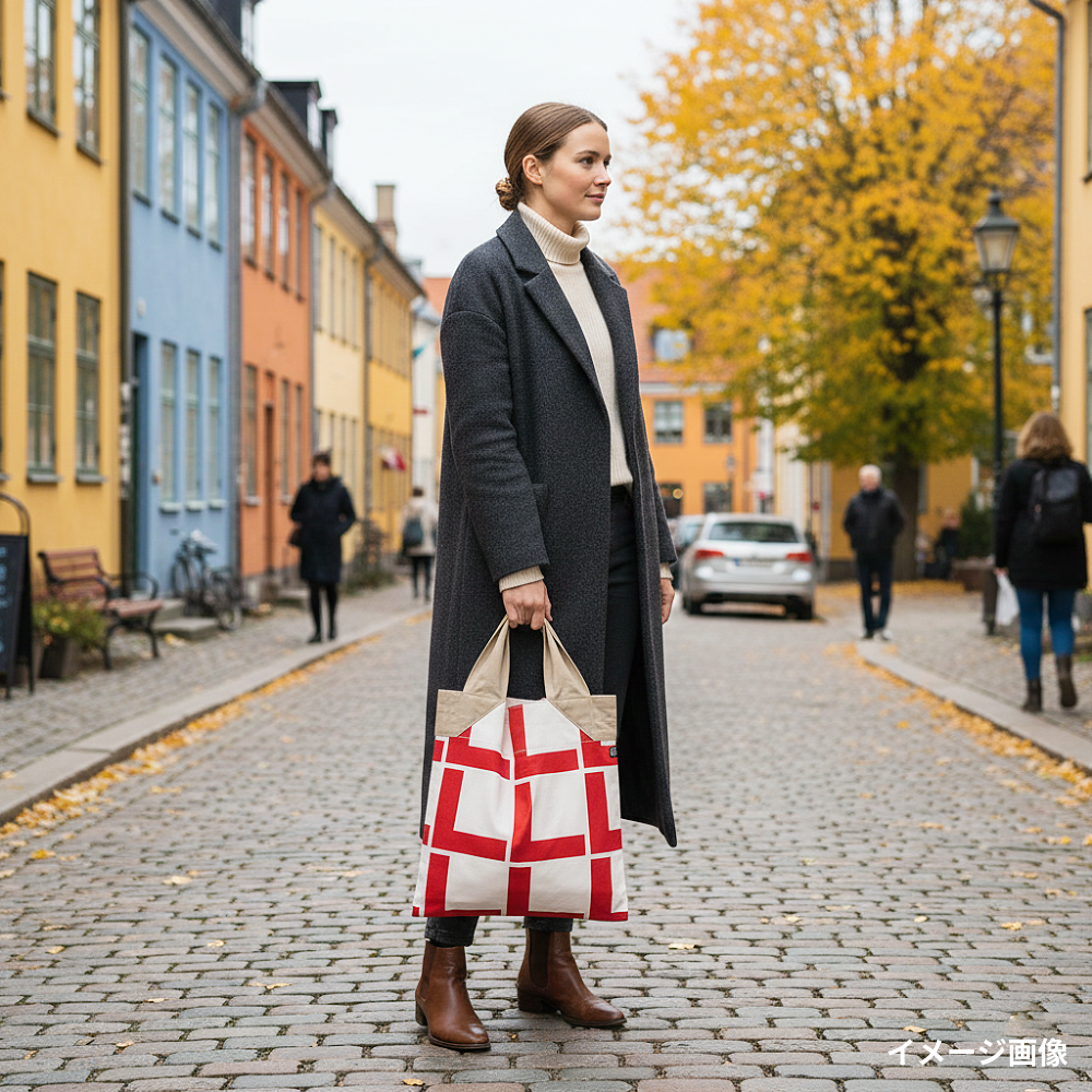 NORDISKA TYGER × ROOTOTE / "Aino Östergren" LINIE TOTE Red / 643801