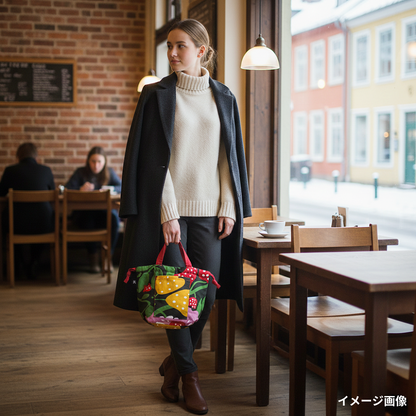 NORDISKA TYGER × ROOTOTE / "BLÅ FÅGEL" Drawstring TOTE / 643901