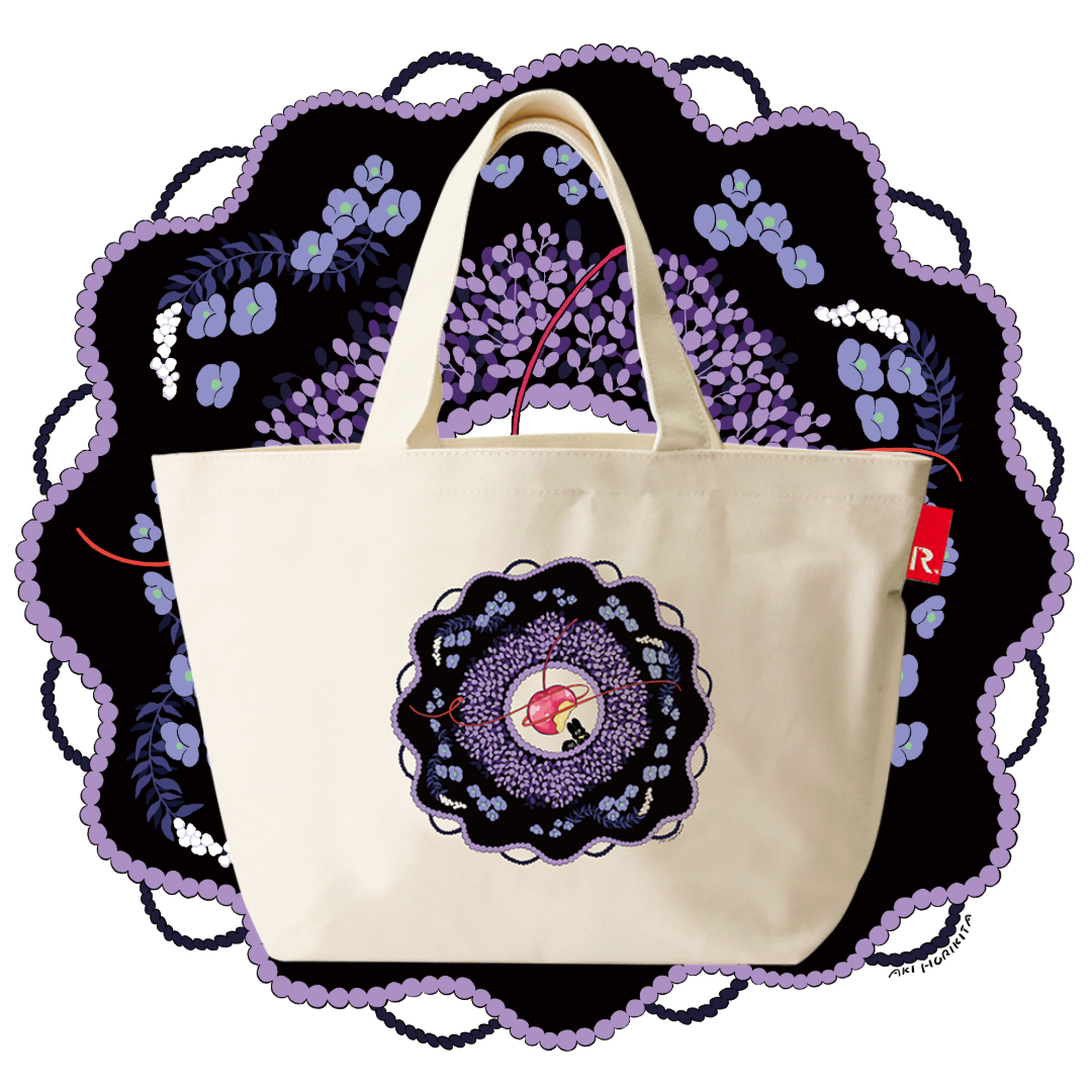 Aki Horikita × ROOTOTE / Rabbit and Flowers: TALL BK / 017201