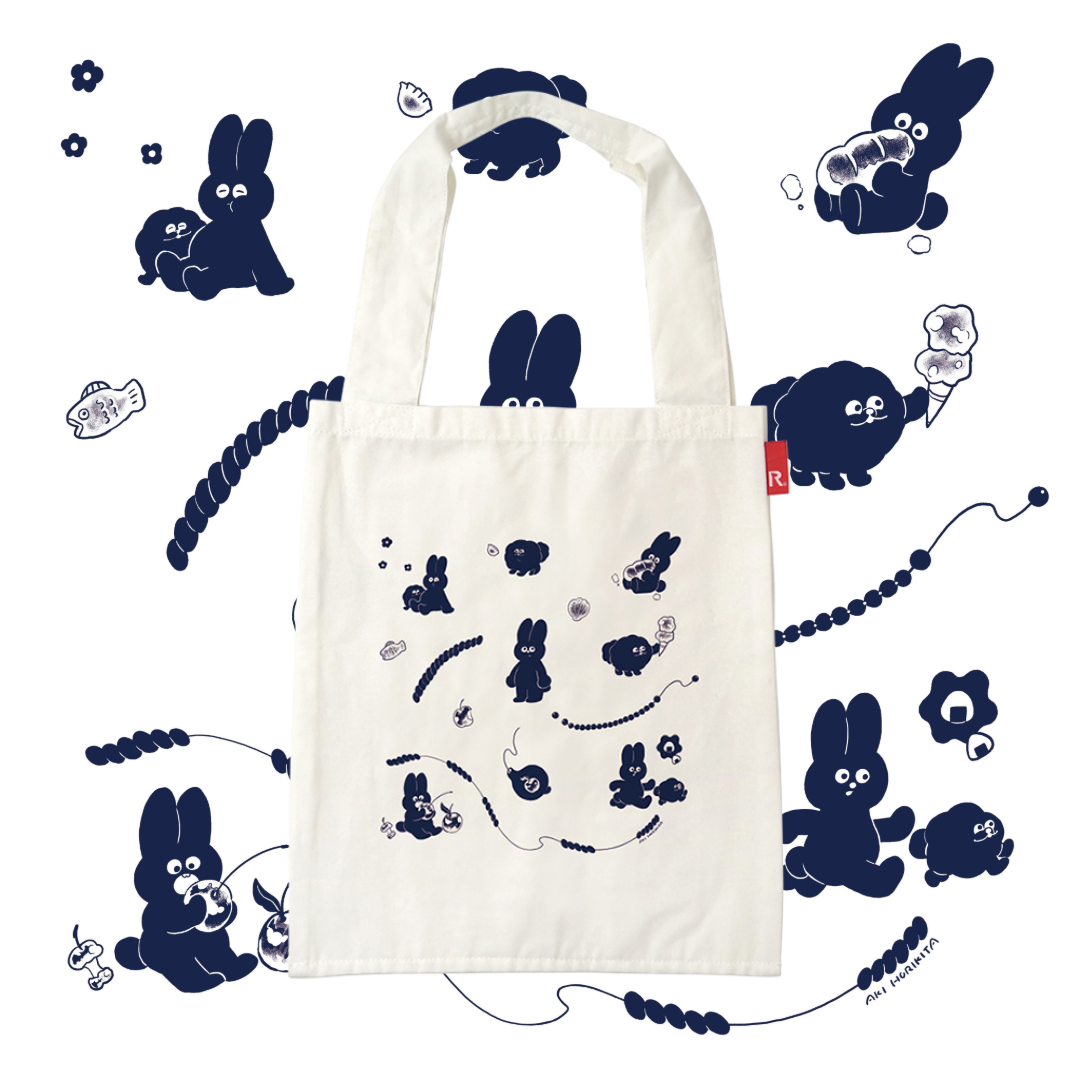 【抽選販売】堀北阿希 × ROOTOTE / うさぎと犬 / 018405（作品+トートバッグ）