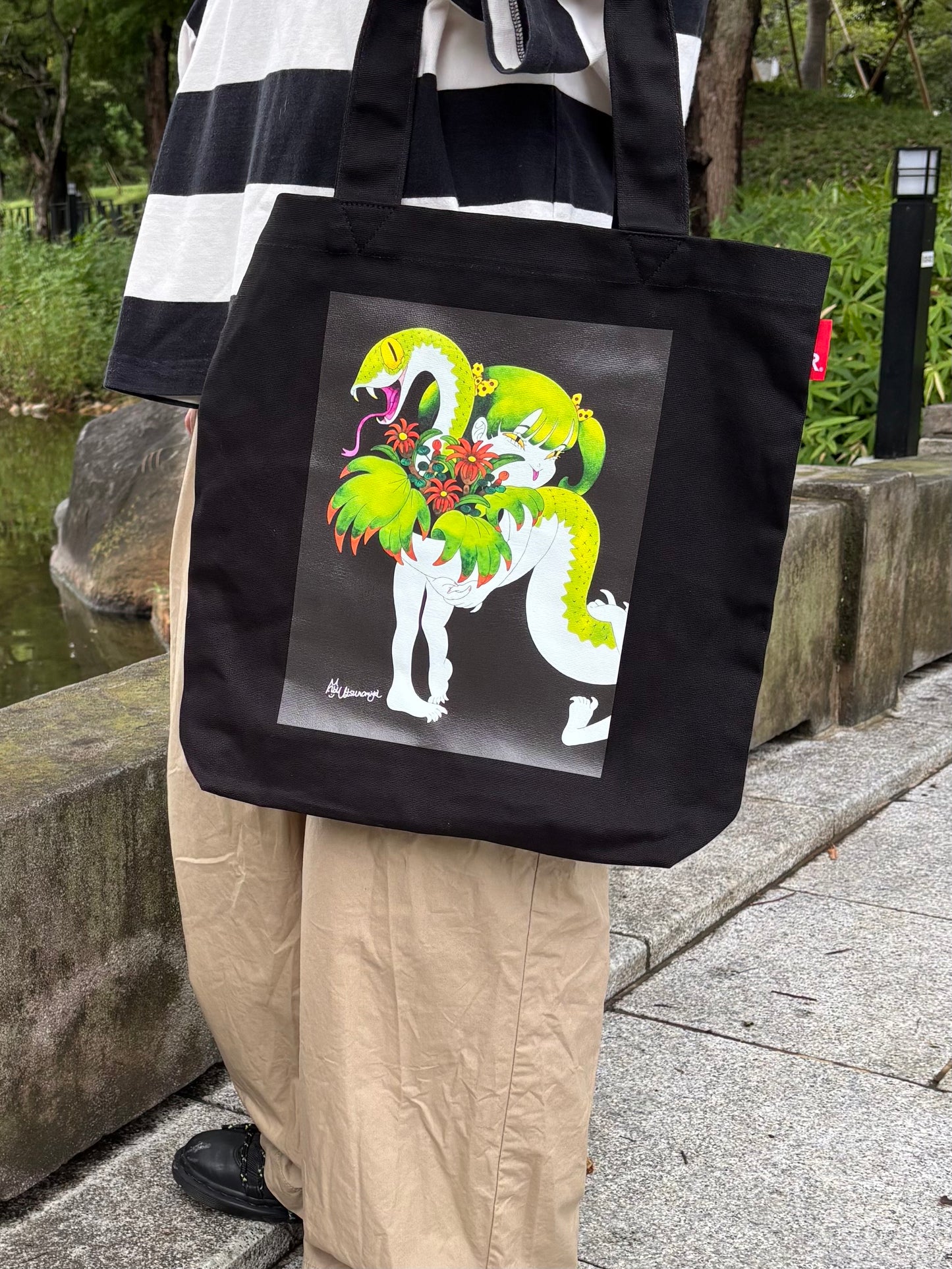 ROOTOTE meets 10 SENSE / Nao Utsunomiya "Tempted Girls Trimmed Tote Bag" / 001409