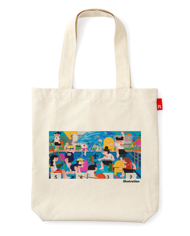 【入賞】アサバマリエ「プール掃除」/ illustration"The Choice" × ROOTOTE / 047004